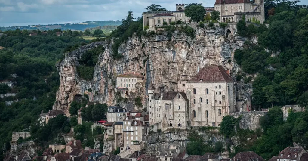 Explore the stunning cliffside village of Rocamadour in Occitania, France.