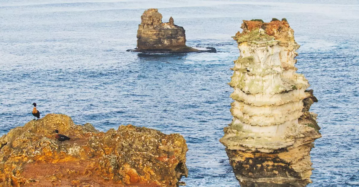 Stunning rock formations along the coast of Victoria, Australia captured in vibrant colors.