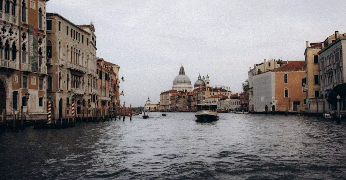 Discover the stunning architectural beauty of Venice's Grand Canal, featuring the iconic Santa Maria della Salute.