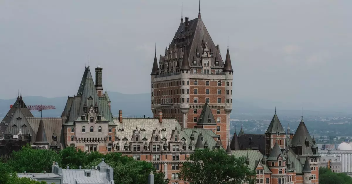 Historic Château Frontenac against the Quebec City skyline, an iconic landmark in Quebec, Canada.