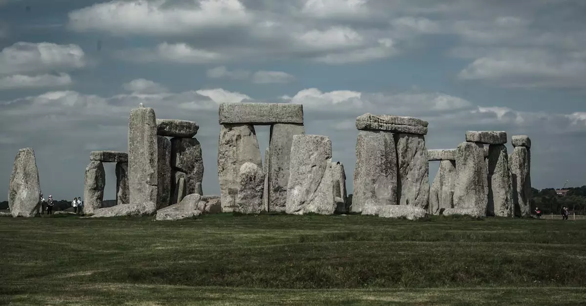 Stonehenge under a dramatic sky, capturing the ancient essence of this iconic monument.