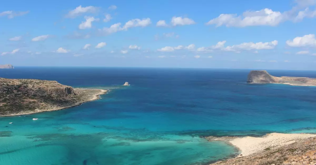 Discover the stunning turquoise waters of Balos Lagoon in Crete, Greece.