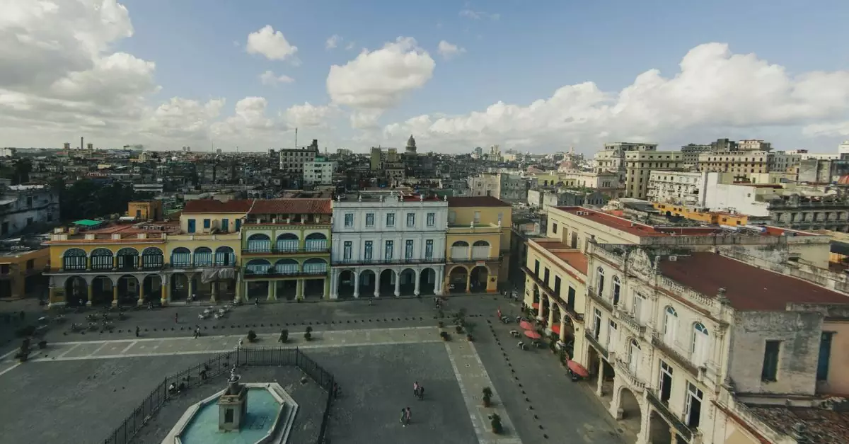 Explore the vibrant architecture and charm of the Old Market Square from above.
