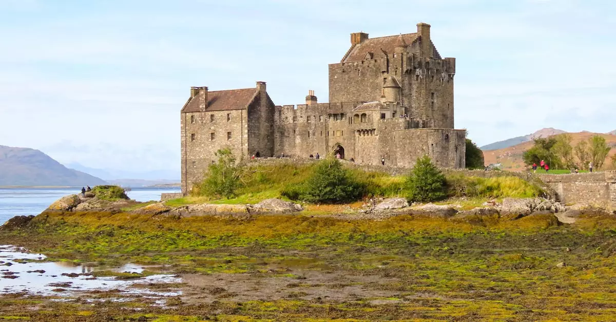 Eilean Donan Castle surrounded by stunning Scottish scenery, a perfect travel destination.
