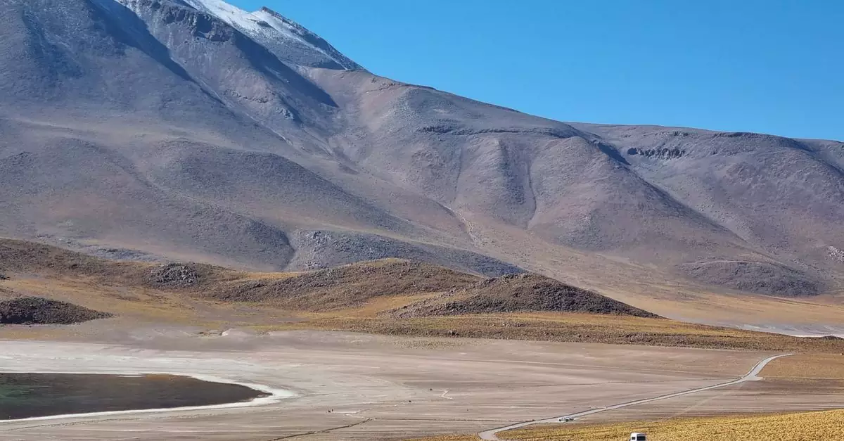 Stunning mountain scenery in Antofagasta, Chile showcasing rugged terrain and clear blue skies.