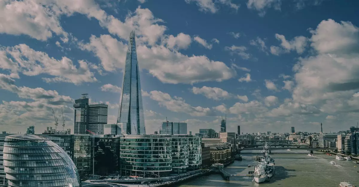 Stunning view of London's skyline with the Shard and HMS Belfast along the River Thames.