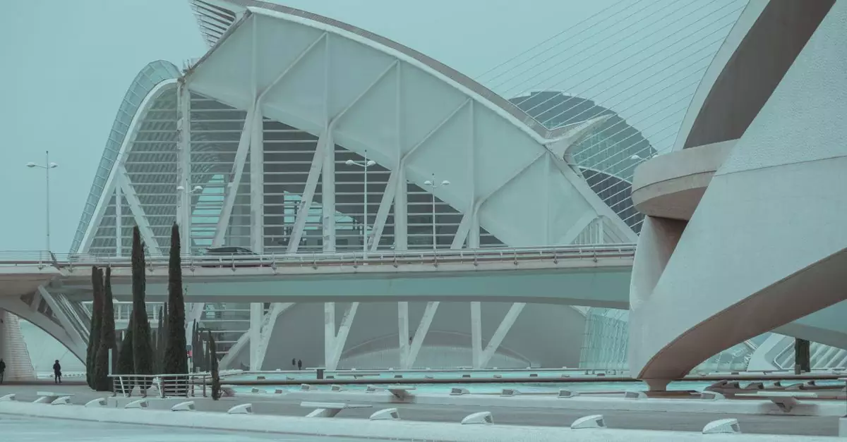 Modern architectural design showcasing contemporary Valencia landmarks.
