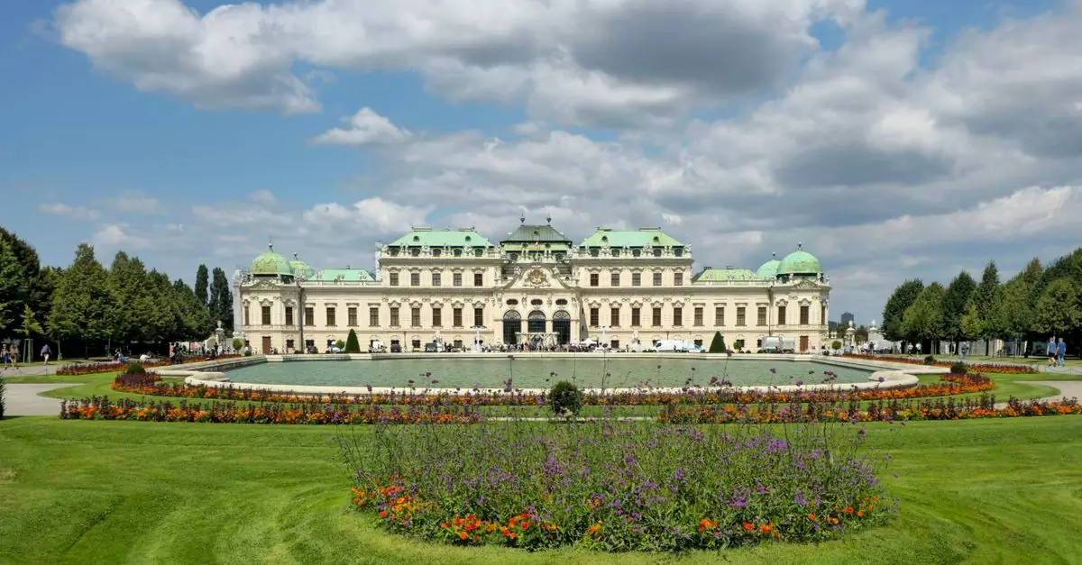 Explore the grandeur of Belvedere Palace surrounded by lush gardens in Vienna, Austria.