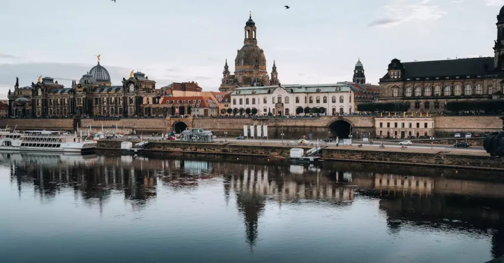 Best Historical Destinations Germany: Castles & Cities 2 Dresden's stunning architecture and Elbe River reflections at dawn.