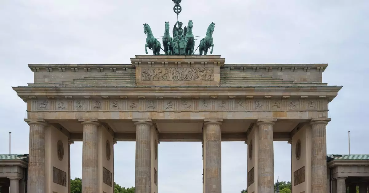 Iconic Brandenburg Gate in Berlin, an emblematic historic monument captured in daylight.