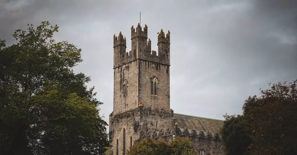 Best Ireland Road Trips: Scenery & Culture Guide 2 A cloudy view of St Mary's Cathedral showcasing Gothic architecture in Limerick, Ireland.