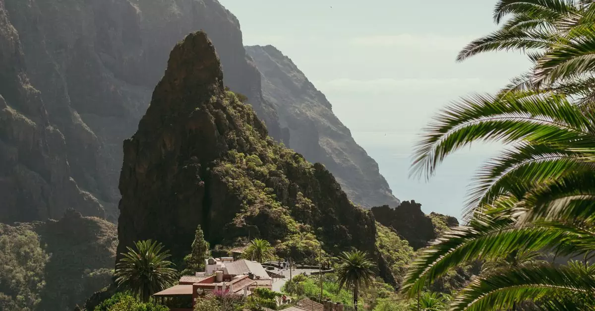 Breathtaking landscape of Masca village nestled in Tenerife's lush mountains, Canary Islands.