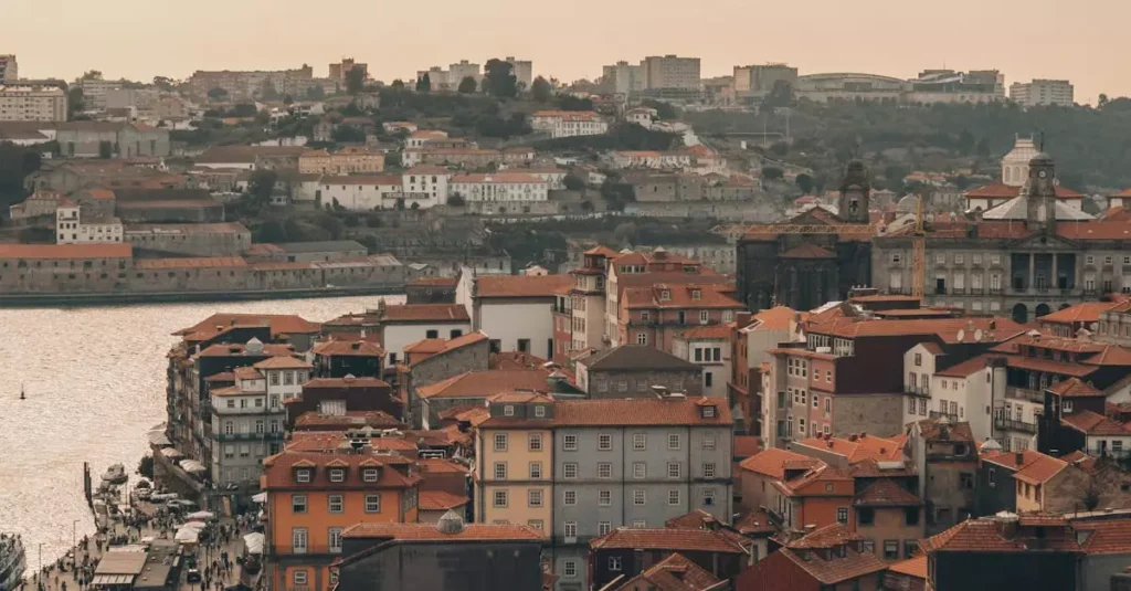 Best Portugal Coastal Towns: Your Dream Vacation Guide 2 Explore Porto's breathtaking skyline, showcasing historic architecture and vibrant urban life from above.