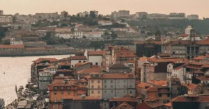 Explore Porto's breathtaking skyline, showcasing historic architecture and vibrant urban life from above.