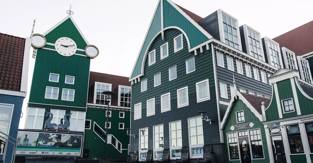 Explore the unique architecture in Zaandam with colorful facades and modern designs.