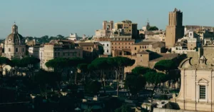 Explore the historical architecture of Rome with its ancient buildings and iconic landmarks.
