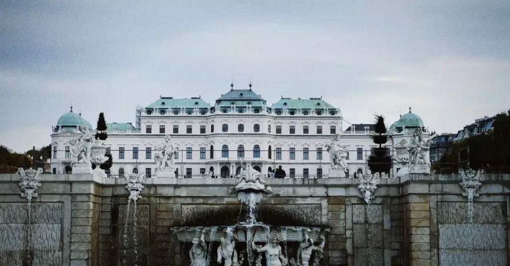 Best Slow Travel Destinations in South America 2026 8 Elegant view of Vienna's Belvedere Palace and fountain showcasing Baroque architecture.